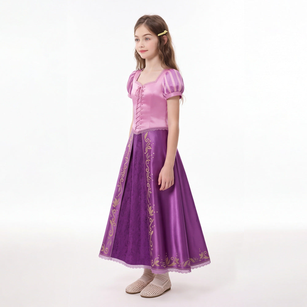 Rapunzel Costume Women Long Dress Tangled Adult Halloween Cosplay – photo 2