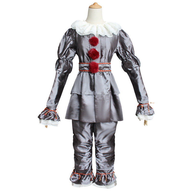 Horror Clown Costume for Adults, front view on a white background