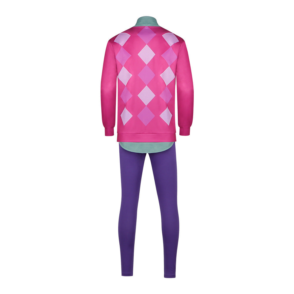Demon Hunter Pink Hooded Costume for Boys, product photo 3 on a white background