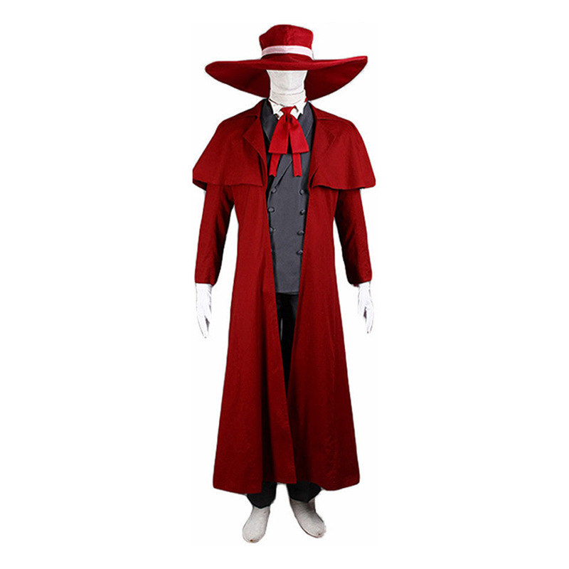 Vampire Hunter Red Coat Costume for Adults, product photo 5 on a white background