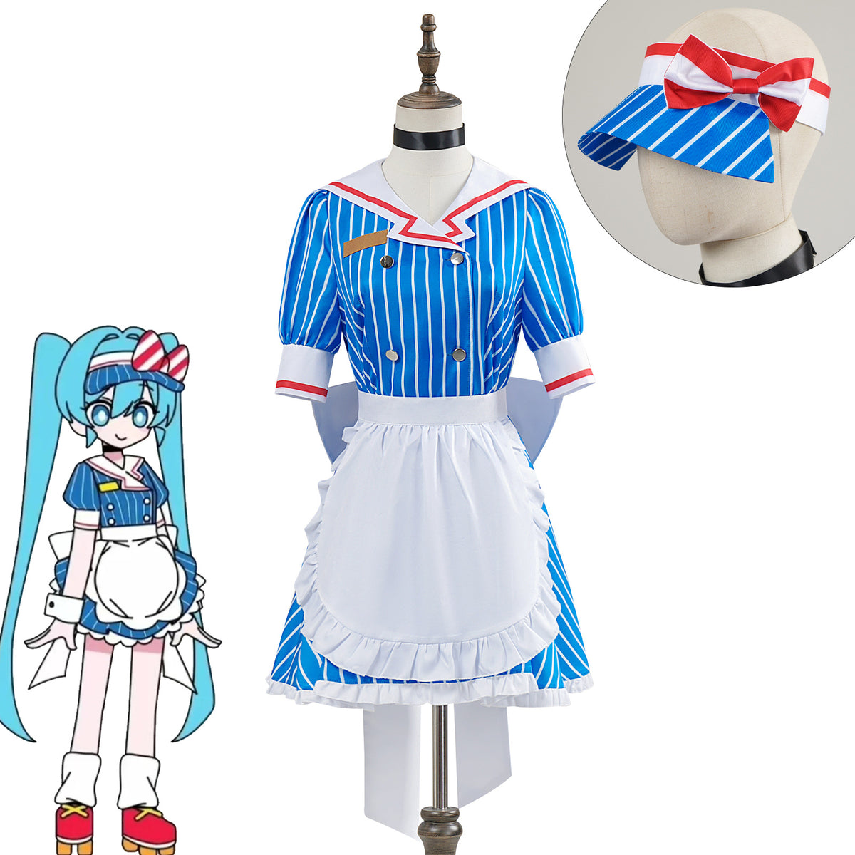 Outfit for Hatsune Miku Hypnosis Cosplay, Heavy Hypnotist Anime Costume, Gaming Set, Cosplay Clothing