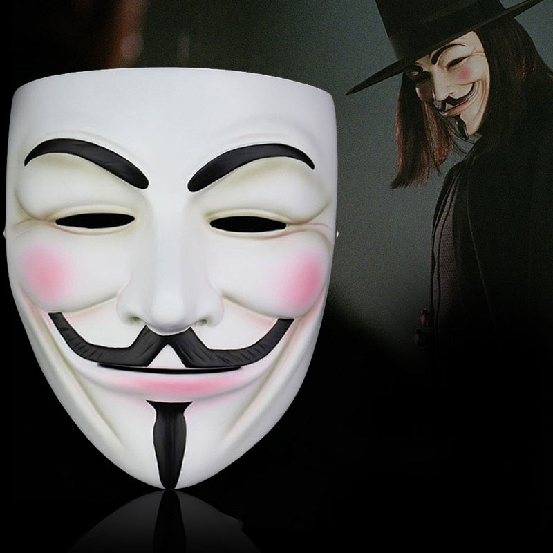 Guy Fawkes V for Vendetta Mask for Adults, costume photo