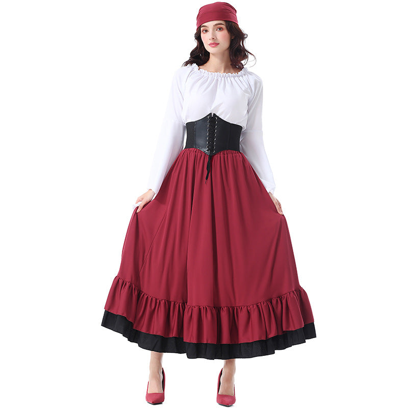 Caribbean Pirate Costume for Women, product photo 5 on a white background