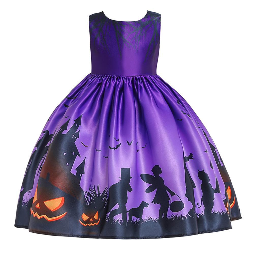 Pumpkin Ghost Fairy Dress for Girls, product photo 3 on a white background