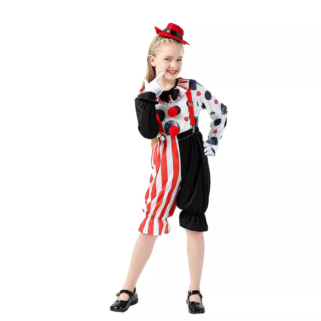 Pirate Circus Clown Costume for Kids, product photo 4 on a white background