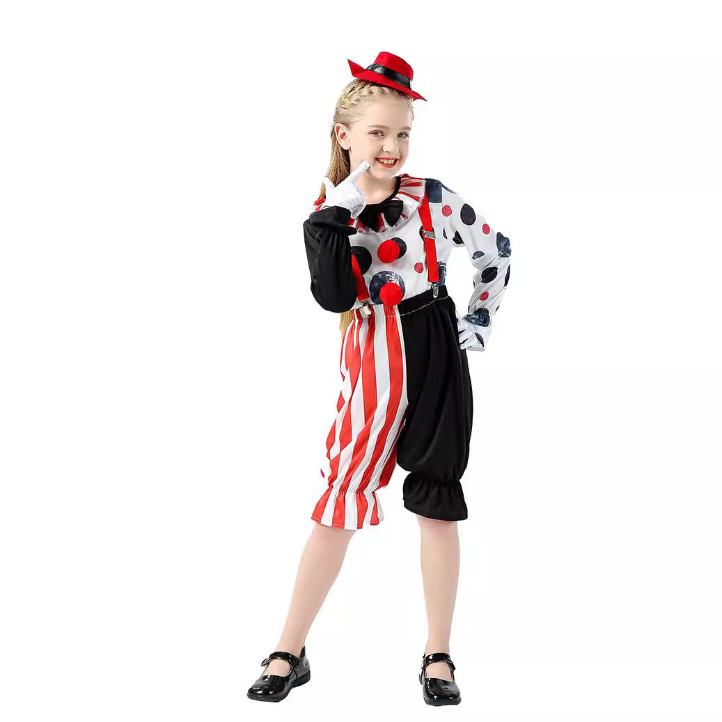 Pirate Circus Clown Costume for Kids, product photo 4 on a white background