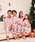 Fashion Letter Cartoon Deer Christmas Family Matching Printed Home Wear Pajamas