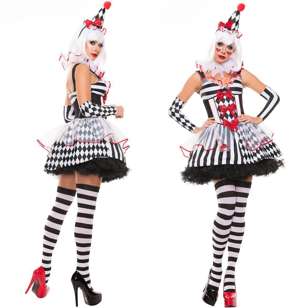 Circus Clown Costume for Women, product photo 2 on a white background
