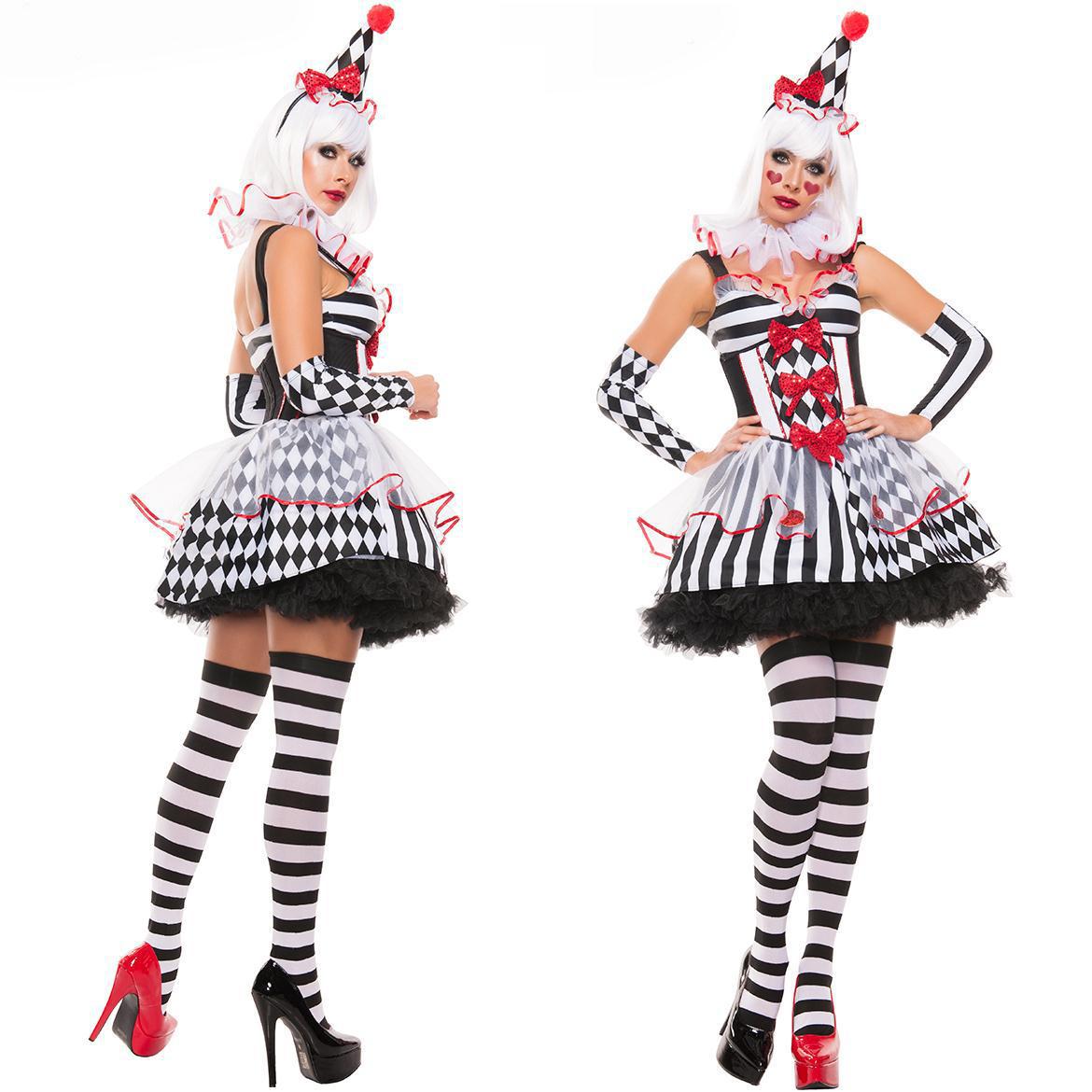 Circus Clown Costume for Women, product photo 2 on a white background