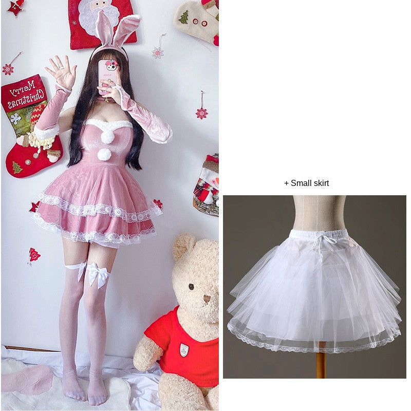 Christmas Bunny Maid Costume for Women, costume photo 7