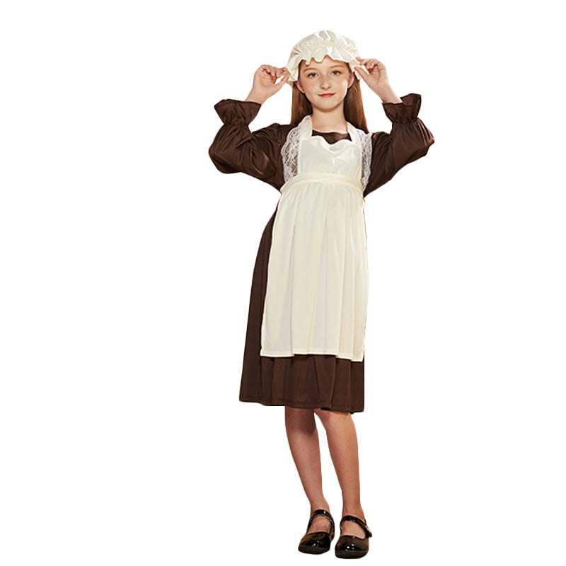 Victorian Maid Costume Women Halloween Cosplay Dress