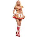 Christmas Dress Costume Women Adult High Waisted Heart Holiday Outfit
