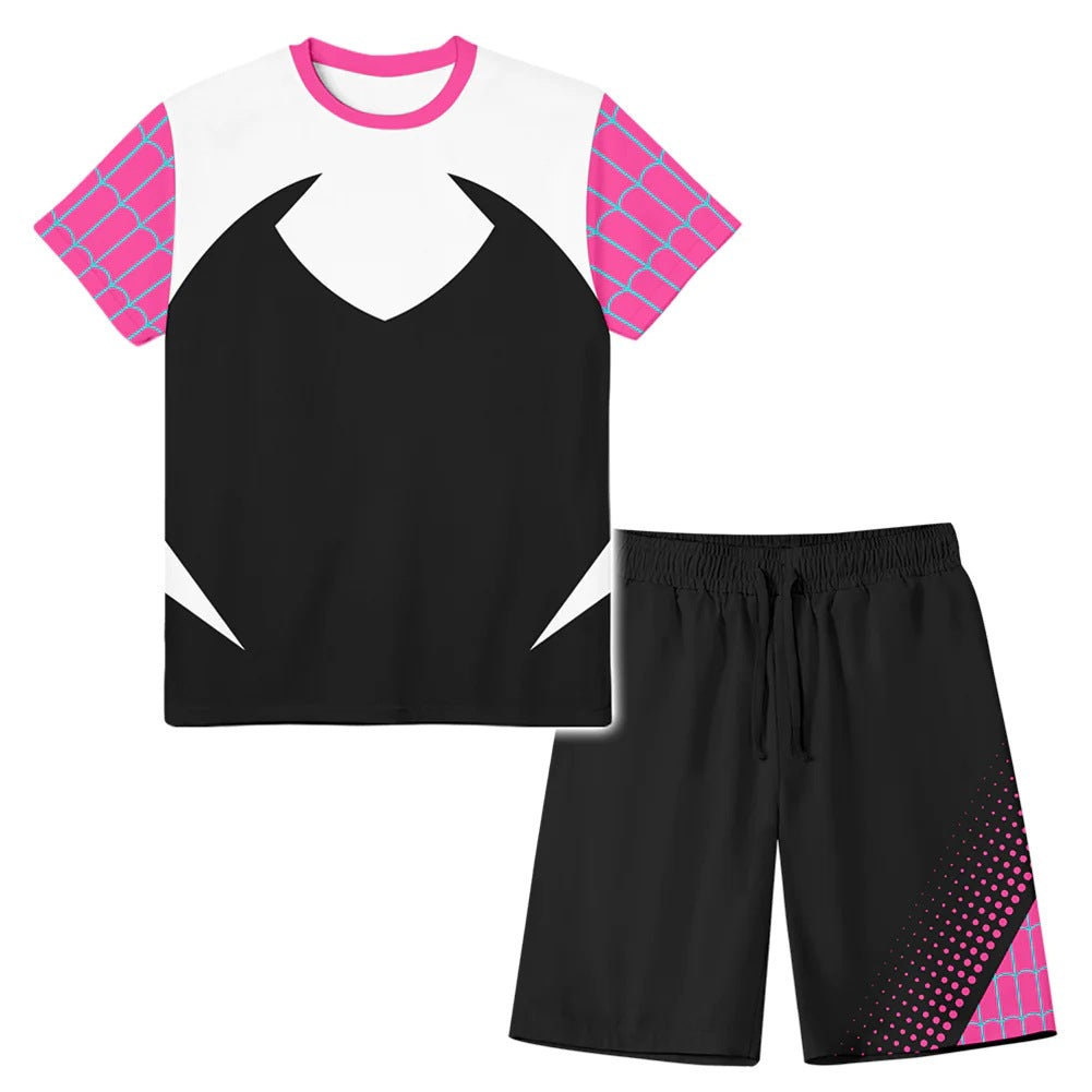 Spider-Gwen Gwen Stacy Costume Women T-Shirt Shorts Adult Halloween – photo 5