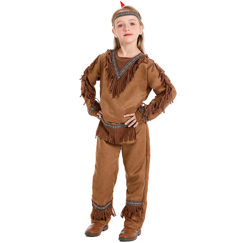 Tribal Chief Costume for Boys, product photo 3 on a white background