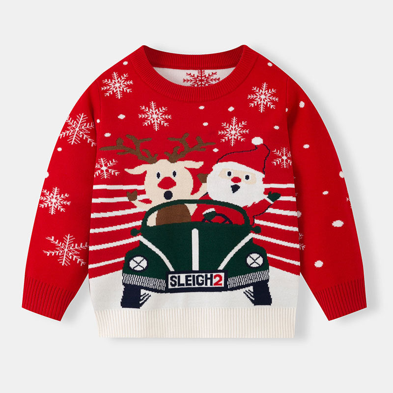 Children's Christmas cartoon baby base pullover sweater
