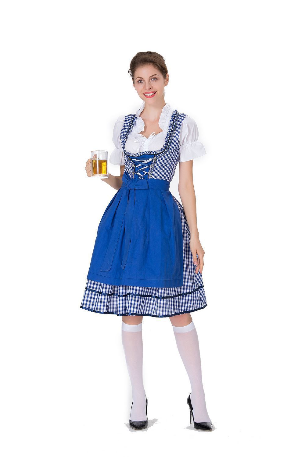 Beer Girl Maid Costume Women Halloween Cosplay Oktoberfest Dress