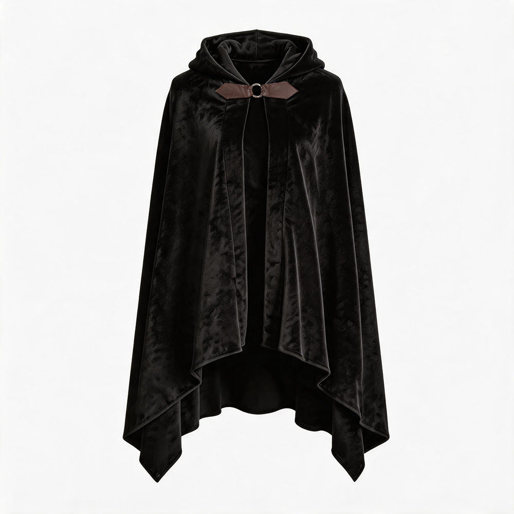 Elven Knight Short Cape Cosplay Costume Halloween Role Play Elf Wizard Velvet Cloak Factory