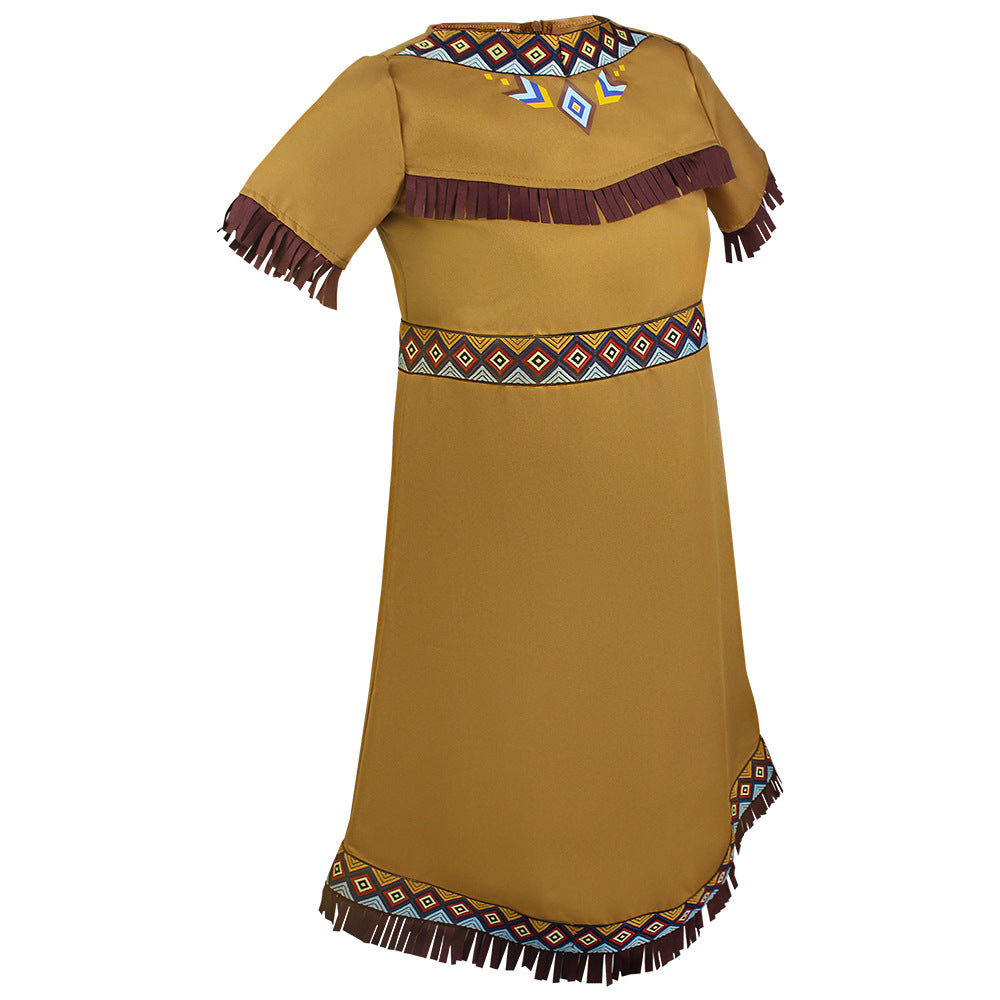 Native American Cosplay Children's Dress Christmas Costume Performance Outfit