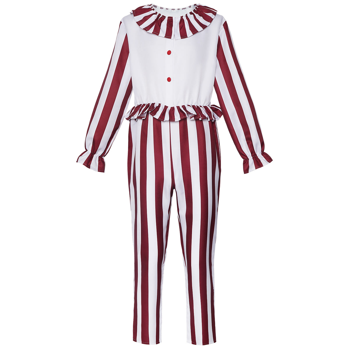 Halloween Red Striped Cosplay Anime Stage Performance Costume