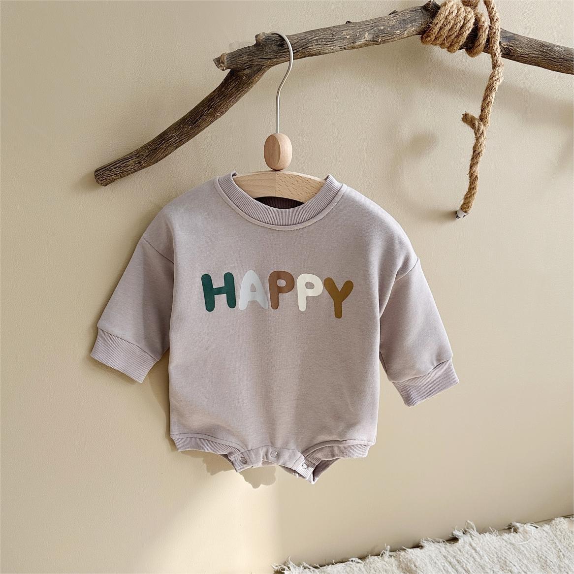 Christmas tree letter printed long sleeved baby triangle jumpsuit autumn
