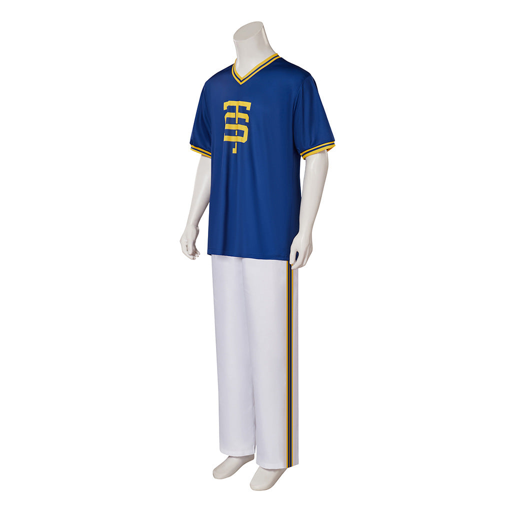 Pop Star Cheerleader Costume for Men, product photo 2 on a white background