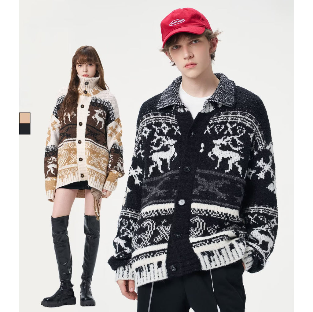 Christmas Knitted Sweater Loose Sweater for Men