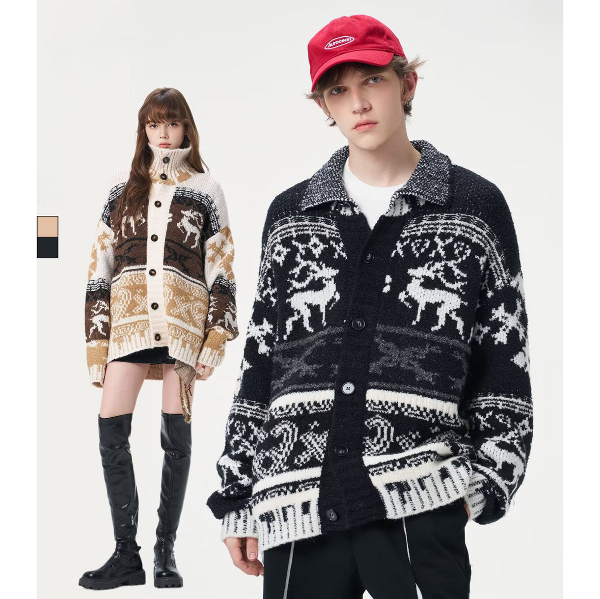Christmas Knitted Sweater Loose Sweater for Men