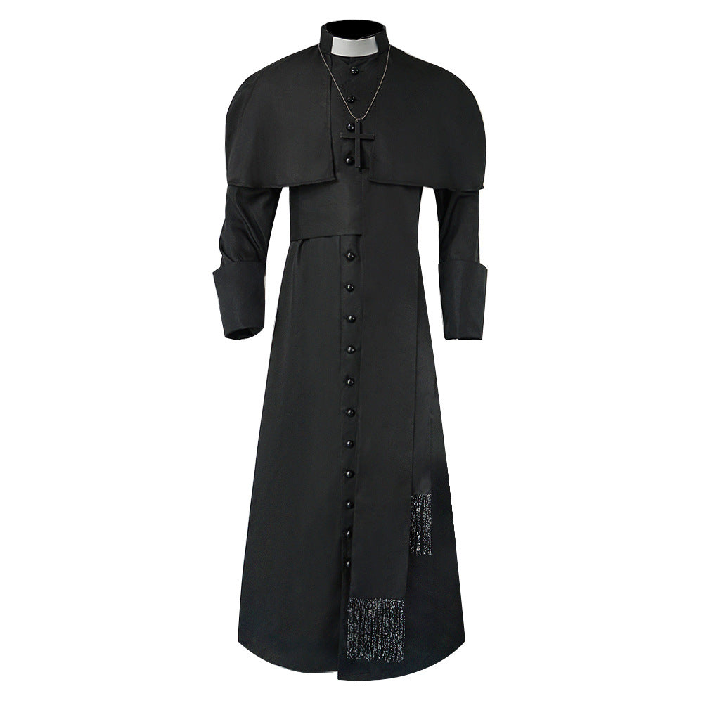 Medieval Priest Clergyman Father Robe for Adults, product photo 7 on a white background
