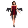 Dark Angel Red Devil Costume for Women, product photo 2 on a white background