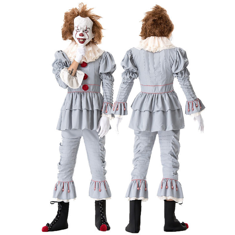 Pennywise Clown Costume Adult Horror Halloween Cosplay Outfit
