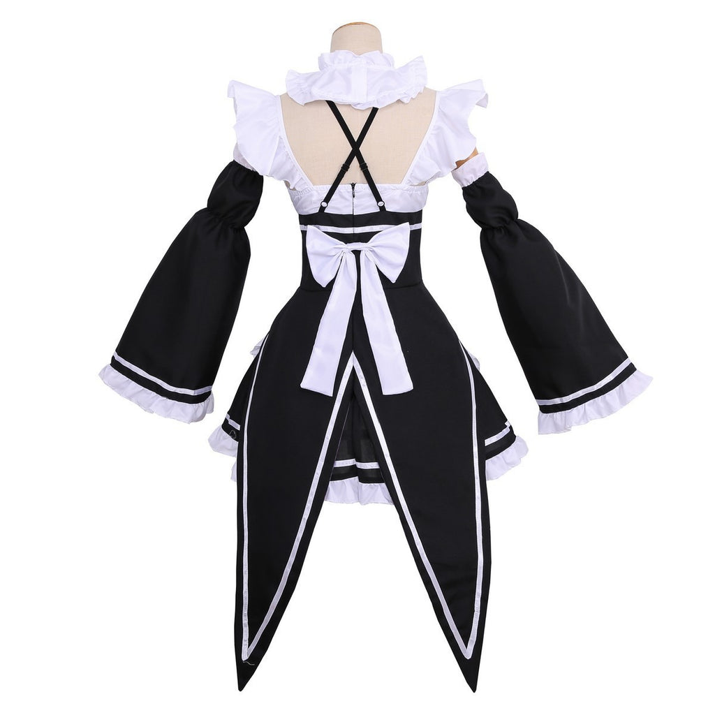 Re:Zero Rem Cosplay Costume Women Maid Dress Adult Halloween – photo 4