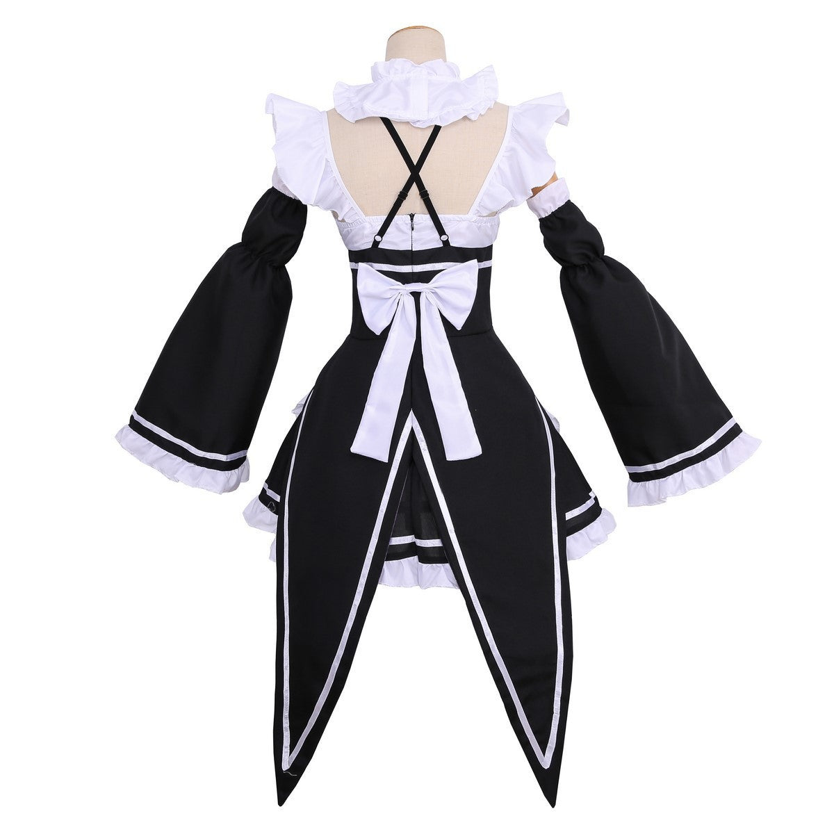Re:Zero Rem Cosplay Costume Women Maid Dress Adult Halloween – photo 4
