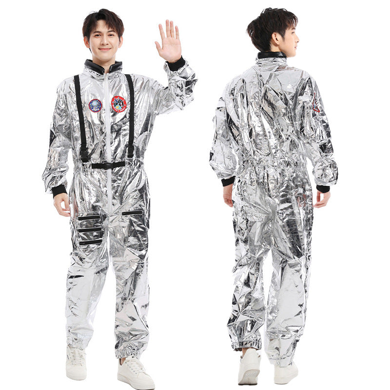 Astronaut Space Suit for Kids and Adults, front view on a white background
