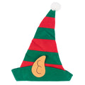 Christmas Hat Clown Hat with Ears Red and Green Striped Hat Christmas Party Decoration Non-Woven Children's Elf Hat