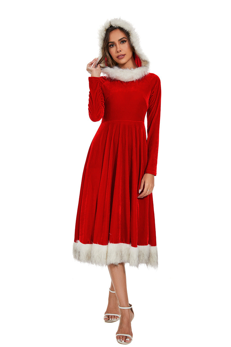 Christmas Party Dress Costume Women Adult Long Holiday Outfit – photo 5