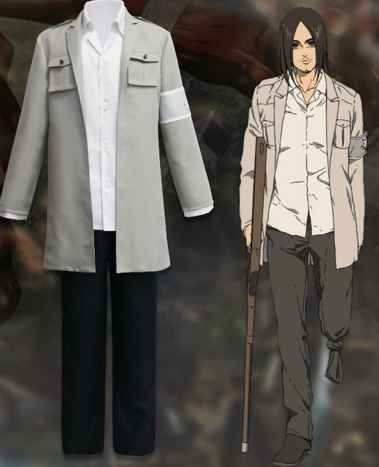 Attack on Titan Eren Yeager Season 4 Coat Costume Adult Halloween
