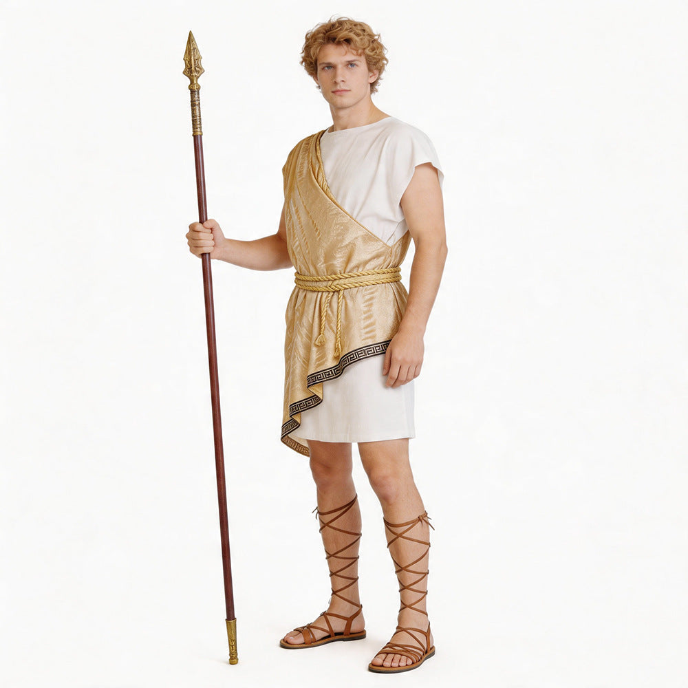 Roman Greek Warrior Costume for Men, product photo 4 on a white background