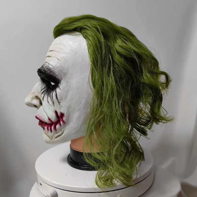 Villain Clown Latex Mask for Adults, costume photo