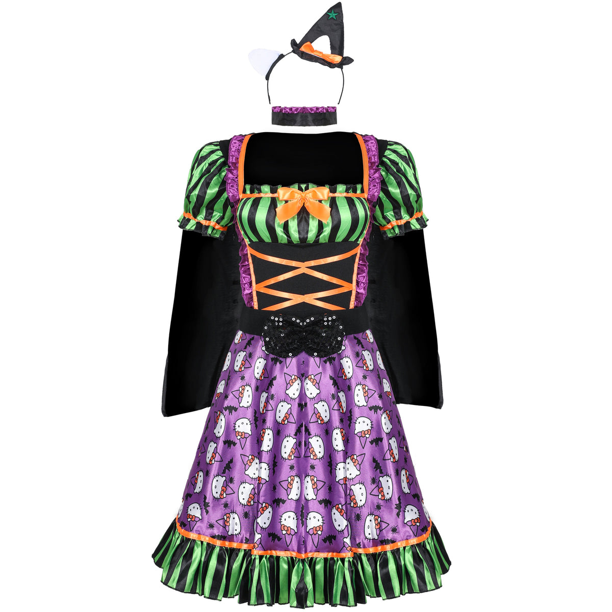 Circus Clown Costume for Women, product photo 2 on a white background