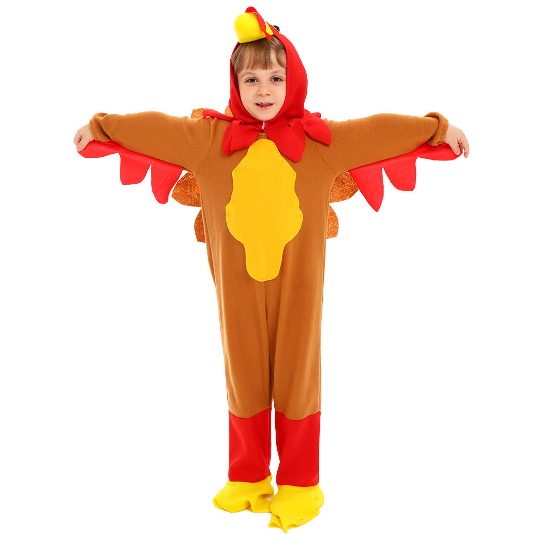 Thanksgiving Animal Costume Children Turkey Role Play Cosplay Costume Cartoon Mascot Costume Stage Performance Clothing