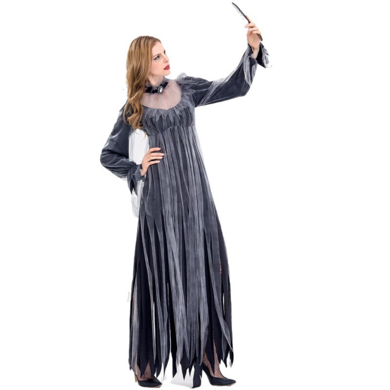 Zombie Ghost Bride Costume Women Vampire Devil Halloween Cosplay