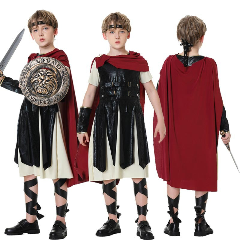 Roman Warrior Samurai Guard Costume for Kids and Adults, costume photo 3