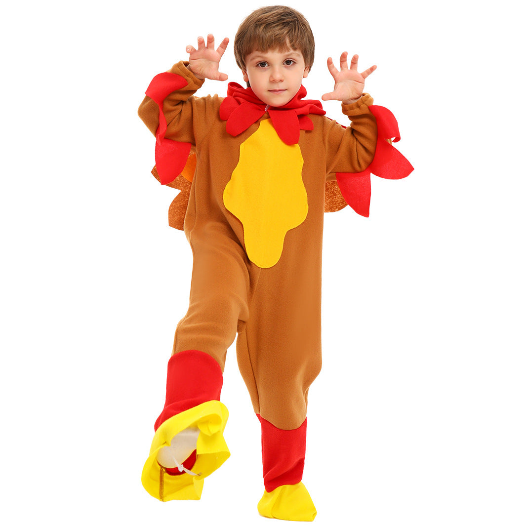 Thanksgiving Animal Costume Children Turkey Role Play Cosplay Costume Cartoon Mascot Costume Stage Performance Clothing