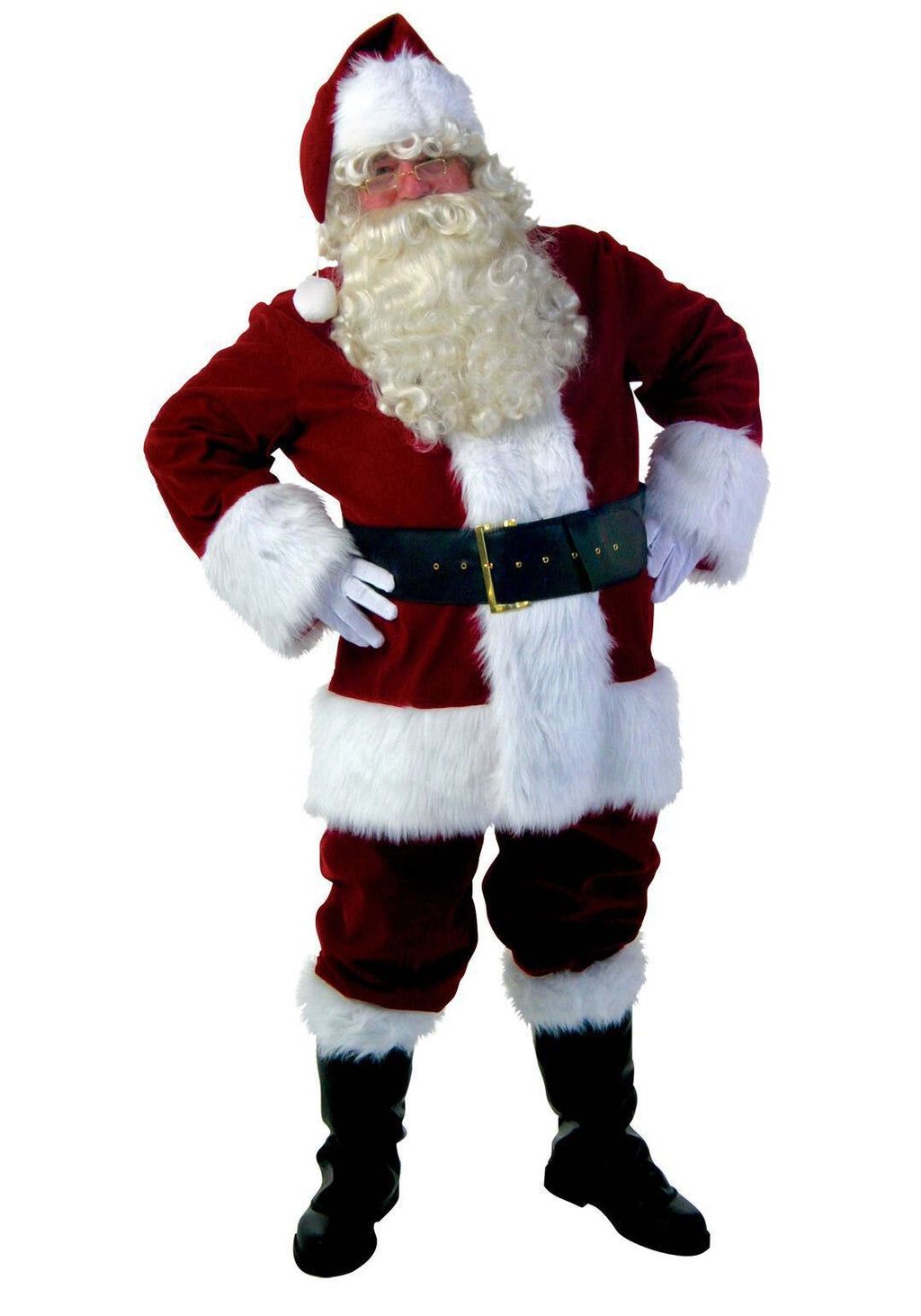 Santa Claus Suit Costume Adult Red Christmas Holiday Party Outfit