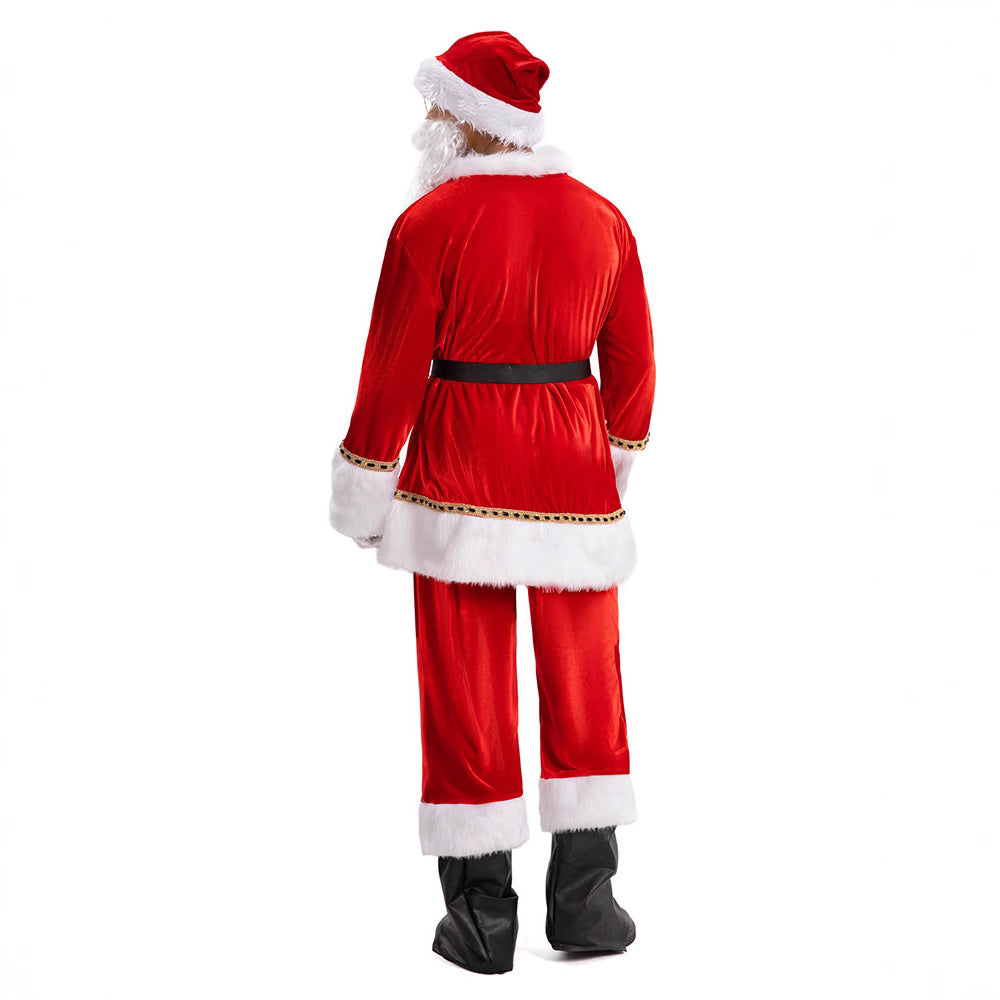 Santa Claus Cosplay Costume Christmas Party Outfit Set