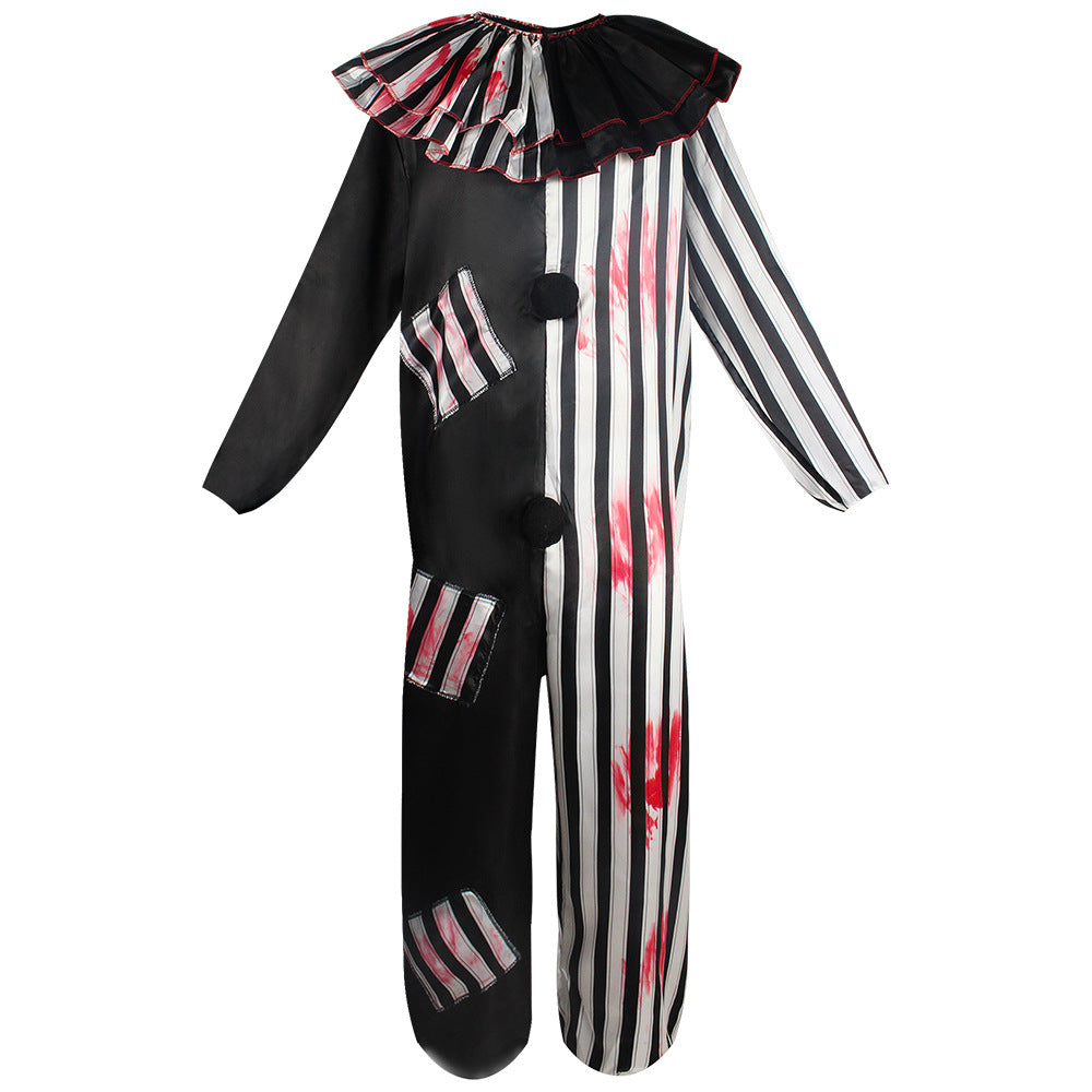 Evil Clown Costume Adult Scary Halloween Cosplay Stage Outfit – Evil Clown Costume