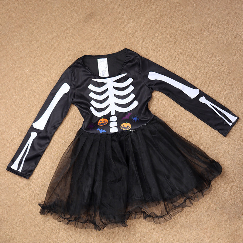 Devil Skeleton Grim Reaper Costume for Girls, costume photo