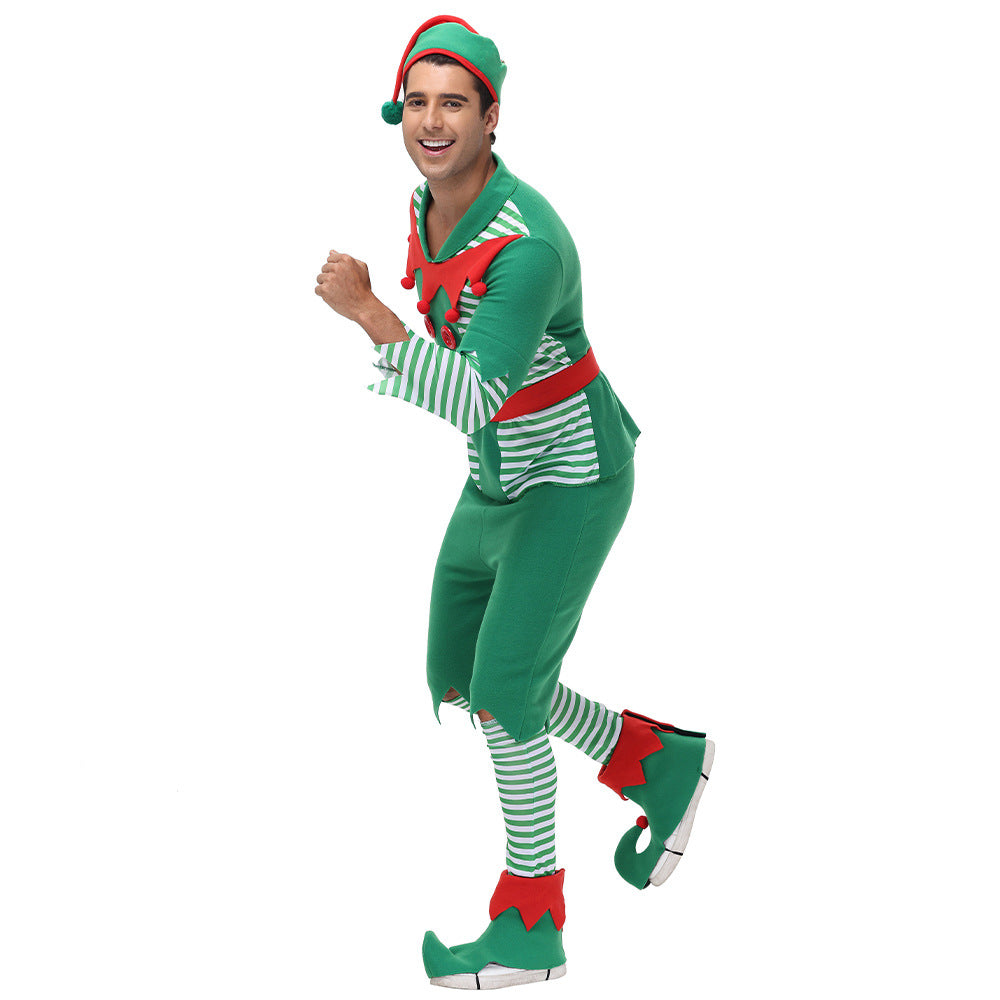 Christmas Elf Costume for Men, product photo 3 on a white background