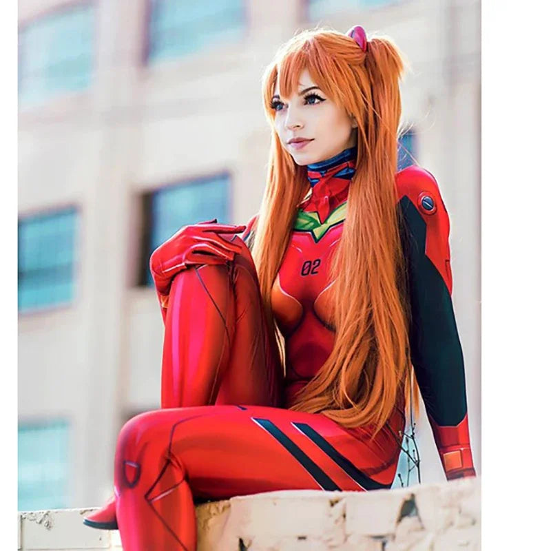 Evangelion Asuka Langley Cosplay Bodysuit Adult Halloween Anime