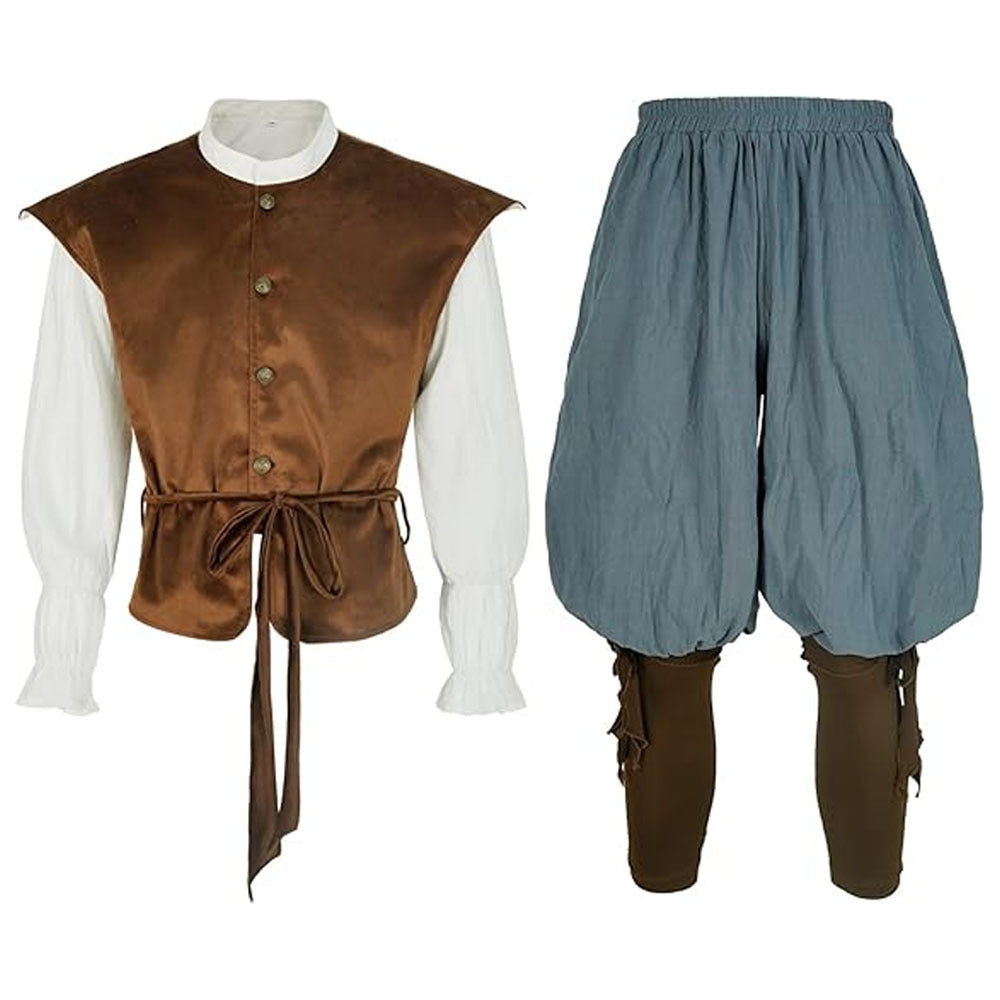 Renaissance Pirate Viking Knight Costume for Adults, costume photo 3
